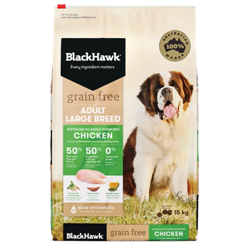 Black Hawk Grain Free Large Breed 15Kg Black Hawk