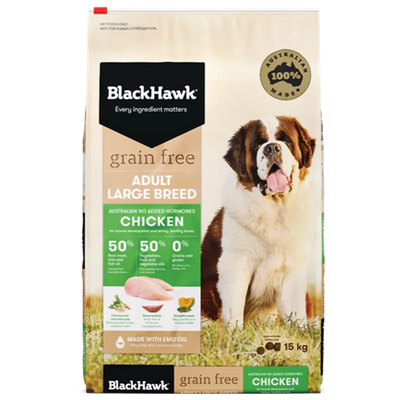 Black Hawk Grain Free Large Breed 15Kg Black Hawk