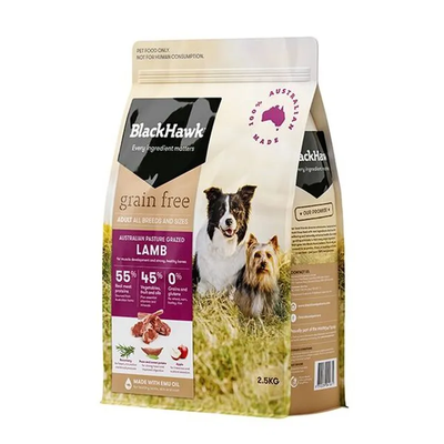 Black Hawk Grain Free Lamb 2.5Kg Black Hawk