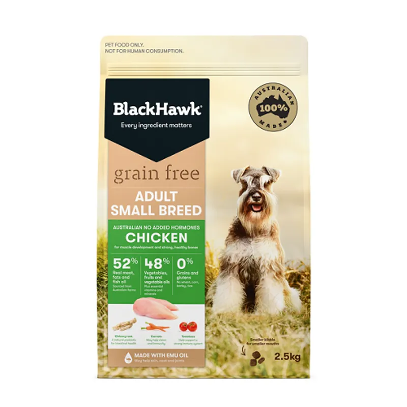 Black Hawk Grain Free Small Breed Chicken 2.5Kg Black Hawk