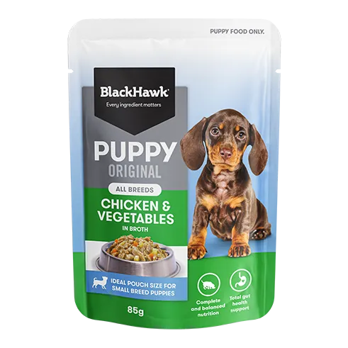 Black Hawk Puppy Chicken & Vegetables 85G 12Pack Black Hawk