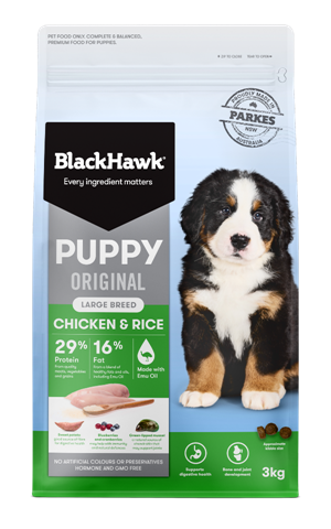 Black Hawk Puppy Large Breed Chicken & Rice 3Kg Black Hawk