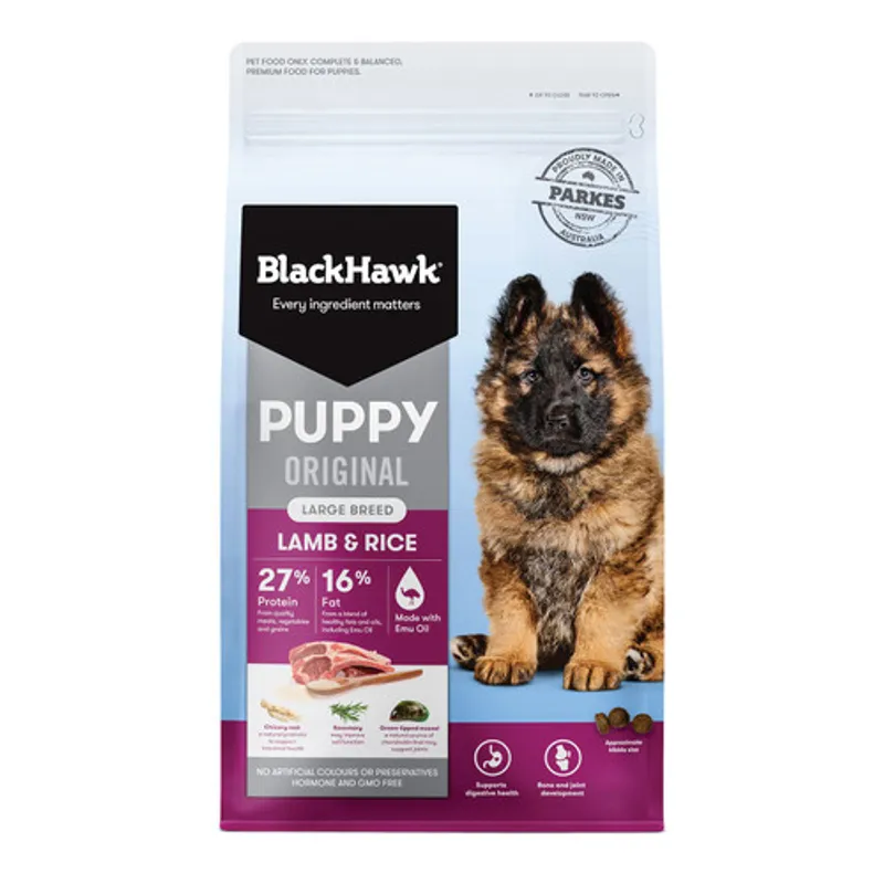 Black Hawk Puppy Large Breed Lamb & Rice 10Kg Black Hawk