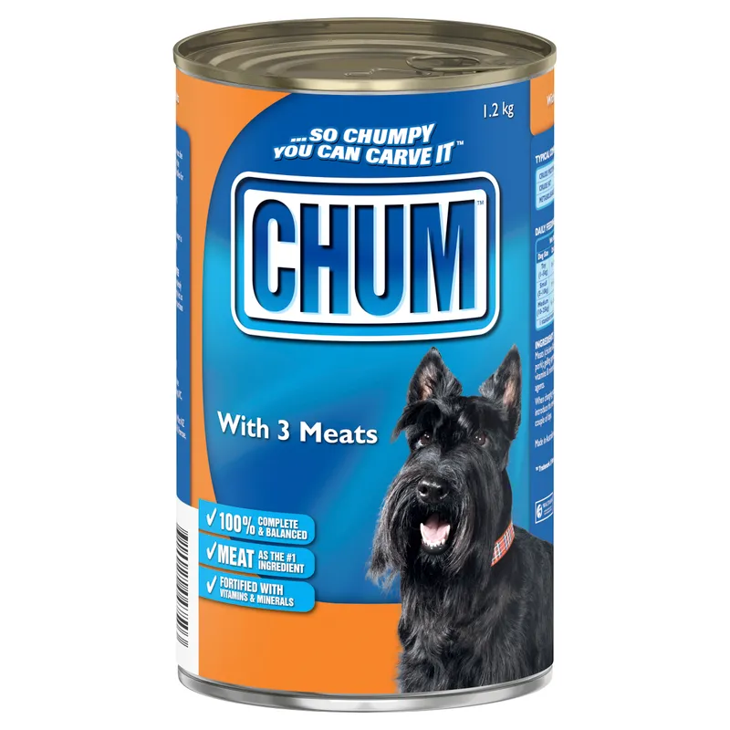 Chum Wet With Three Kinds Of Meat 1.2Kg 12Pk(Om12) Chum