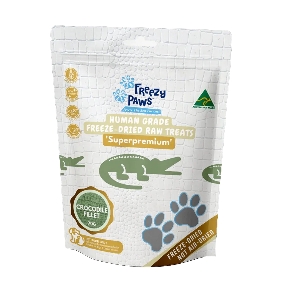 Freezy Paws Freeze Dried Crocodile Fillet 70G 