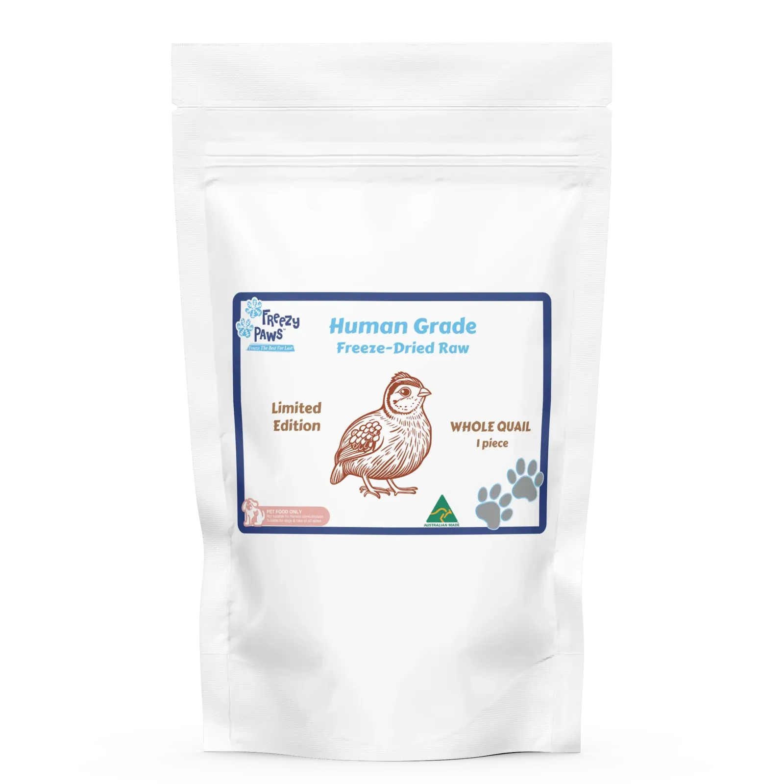 Freezy Paws Freeze Dried Whole Quail 