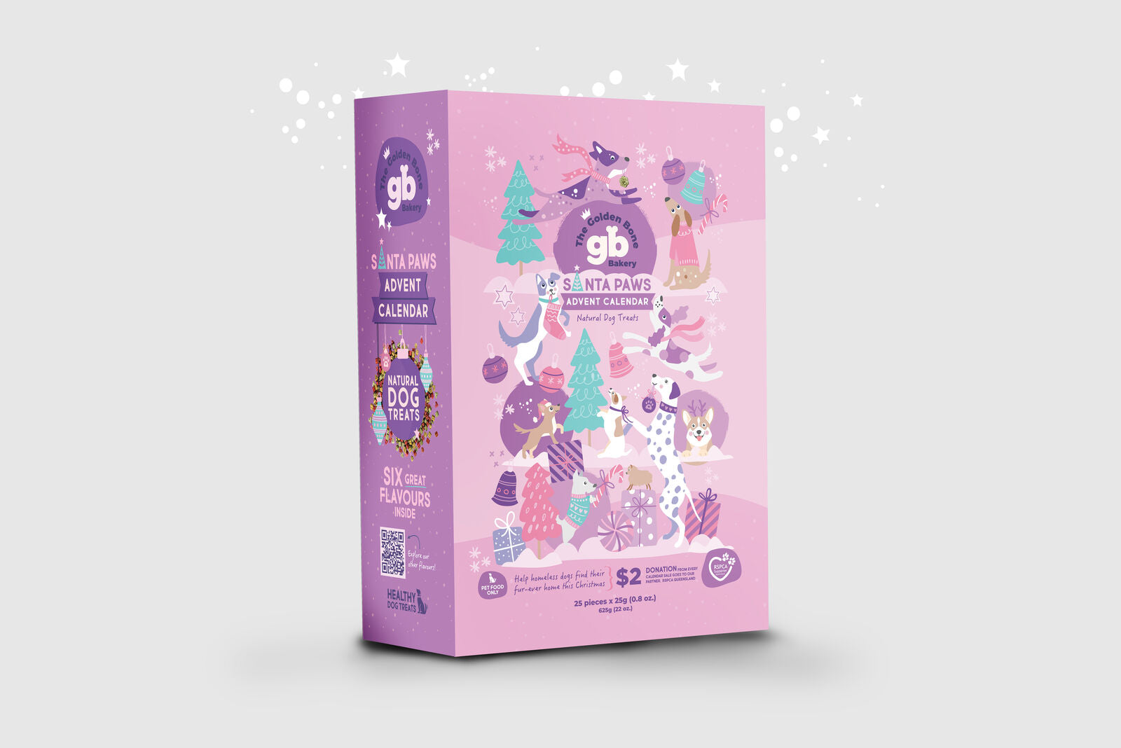 THE GOLDEN BONE BAKERY DOG ADVENT CALENDAR BOOK STYLE PINK