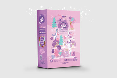 THE GOLDEN BONE BAKERY DOG ADVENT CALENDAR BOOK STYLE PINK