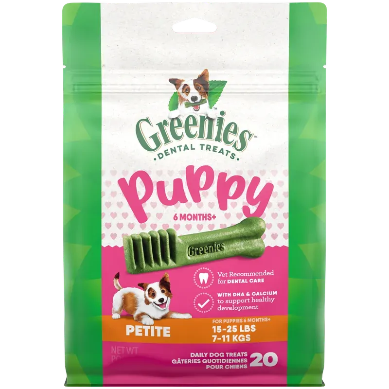 Greenies Puppy Dental Dog Treats Original Petite 340G 