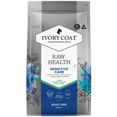 Ivory Coat Raw Health Dog Sensitive Care 10Kg 