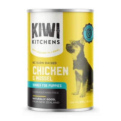 Kiwi Kitchens Puppy Chicken & Mussel 375G 9Pk(Om9) 