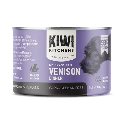 Kiwi Kitchens Dog Venison 170G 18Pk (Om18) 