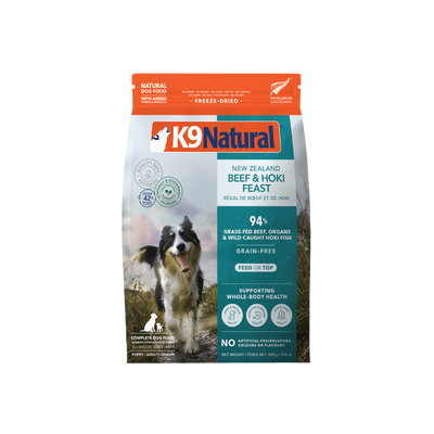 K9 Natural Grain-Free Fd Nz Beef & Hoki Feast 500G 