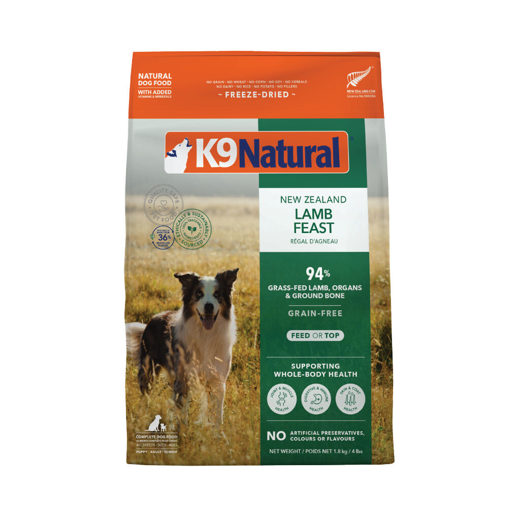 K9 Natural Grain-Free Fd Nz Lamb Feast 1.8Kg 