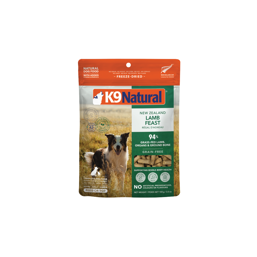 K9 Natural Grain-Free Fd Nz Lamb Feast 100G 
