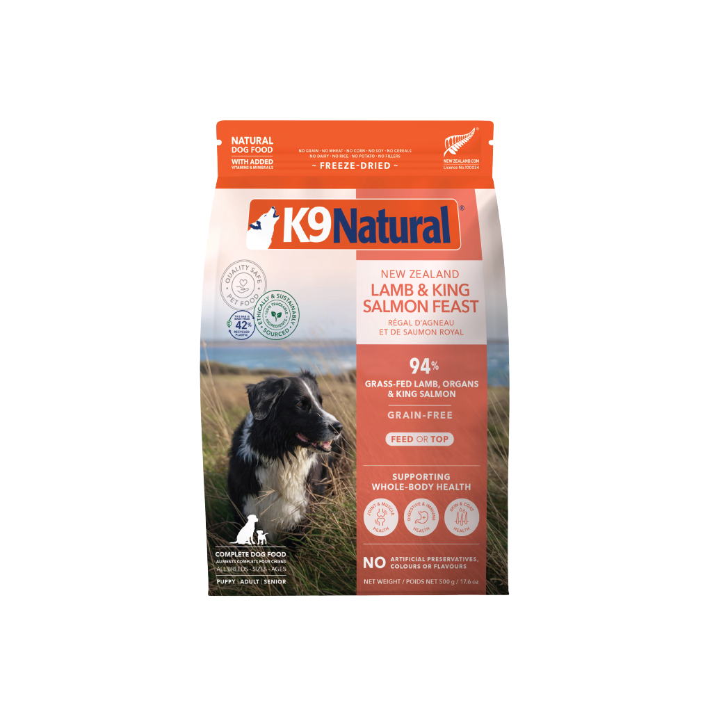 K9 Natural Grain-Free Fd Nz Lamb & King Salmon Feast 500G 