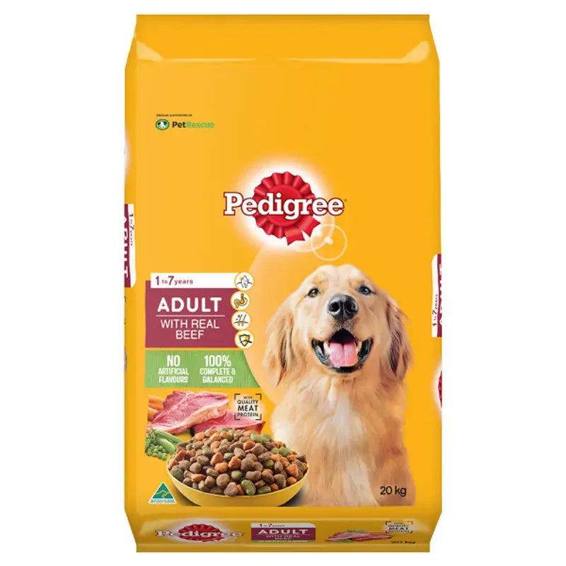 Pedigree Dry Adult With Real Beef 20Kg 