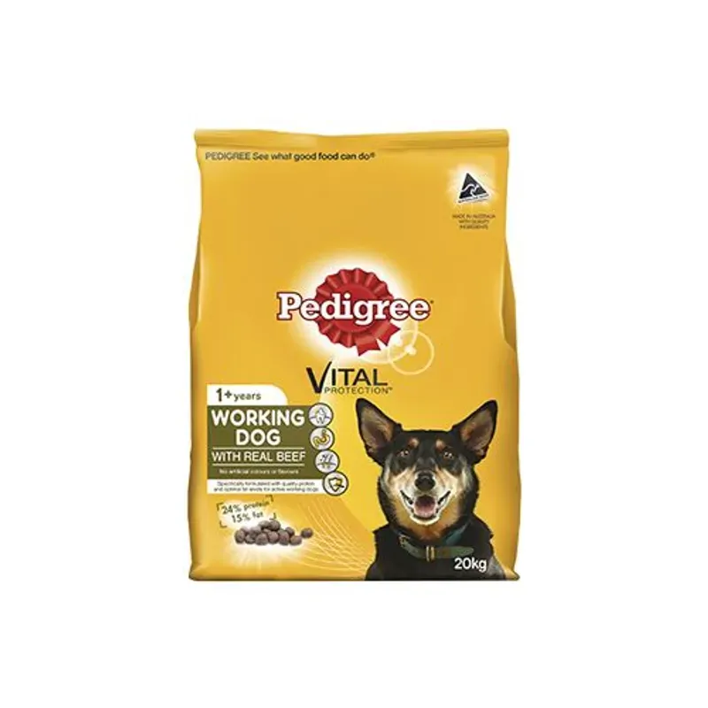 Pedigree Working Dog Formula With Real Beef 20Kg 
