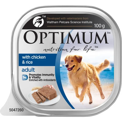 Optimum Dog Wet With Chicken Rice 100G 12Pk(Om12) Optimum