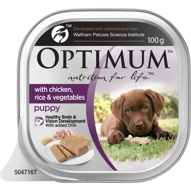 Optimum Dog Pup With Chicken Rice Veg 100G 12Pack(264311) 