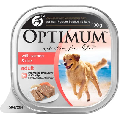Optimum Dog Wet With Salmon Rice 100G 12Pk(Om12) Optimum