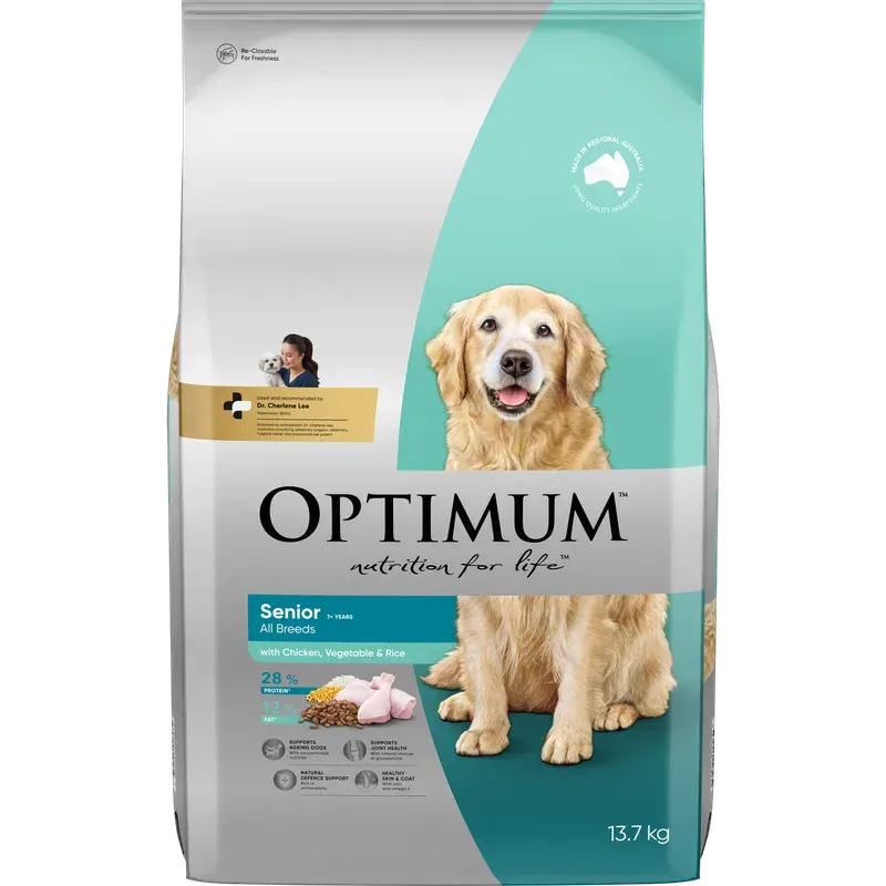 Optimum Dog Adlt Dog 7+ Chick Vege Rice 13.7Kg 