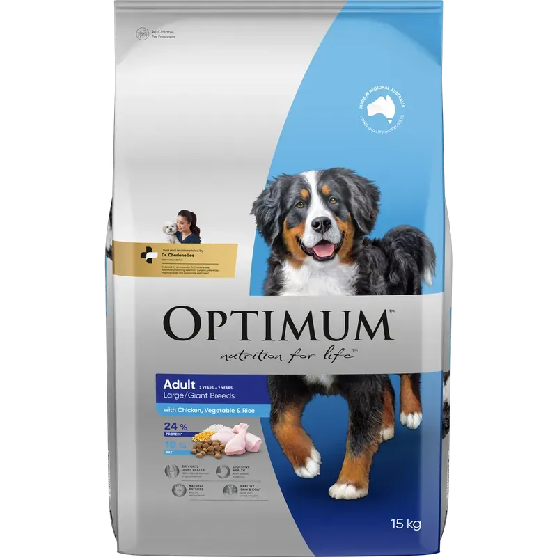 Optimum Dog Dry Adult Large Breed Chicken 15Kg 