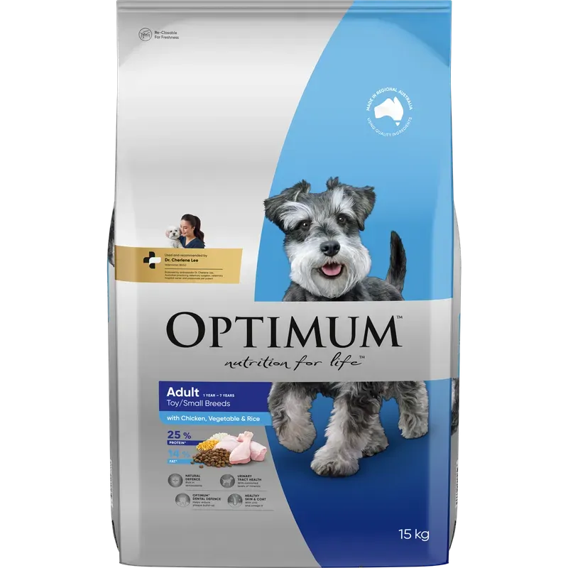 Optimum Dog Adlt Sml Brd Chkn Rice Vege 15Kg 