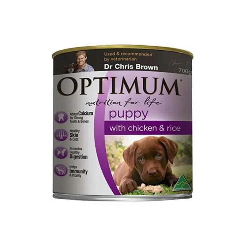 Optimum Dog Wet Puppy Chicken Rice 700G 12Pk(Om12) Optimum