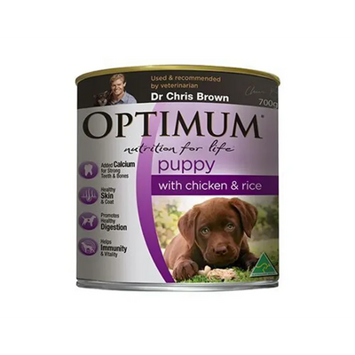 Optimum Dog Wet Puppy Chicken Rice 700G 12Pk(Om12) Optimum