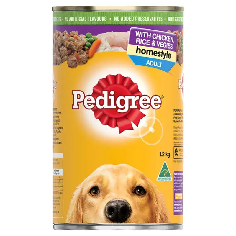 Pedigree Homestyle Chkn Rice Veg 1.2Kg 12Pk (Om12) 