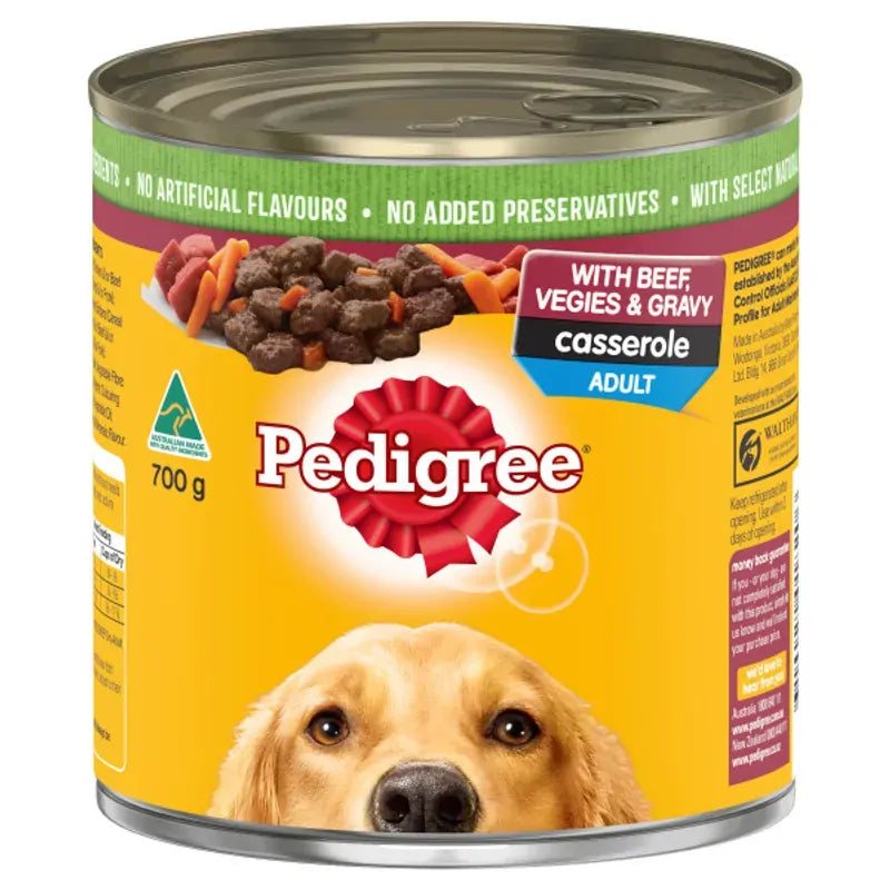Pedigree Wet Casserole Beef N Grvy 700G 12Pk(Om12) Pedigree Pal