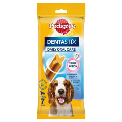 Pedigree Snacks Dentastix Med Dog 7Pc 10Pk(Om10) 