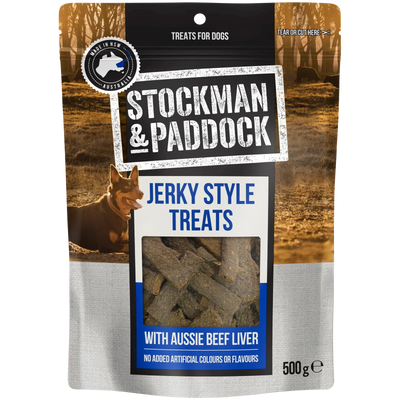 Stockman & Paddock Aussie Beef Jerky Style Treats 500G