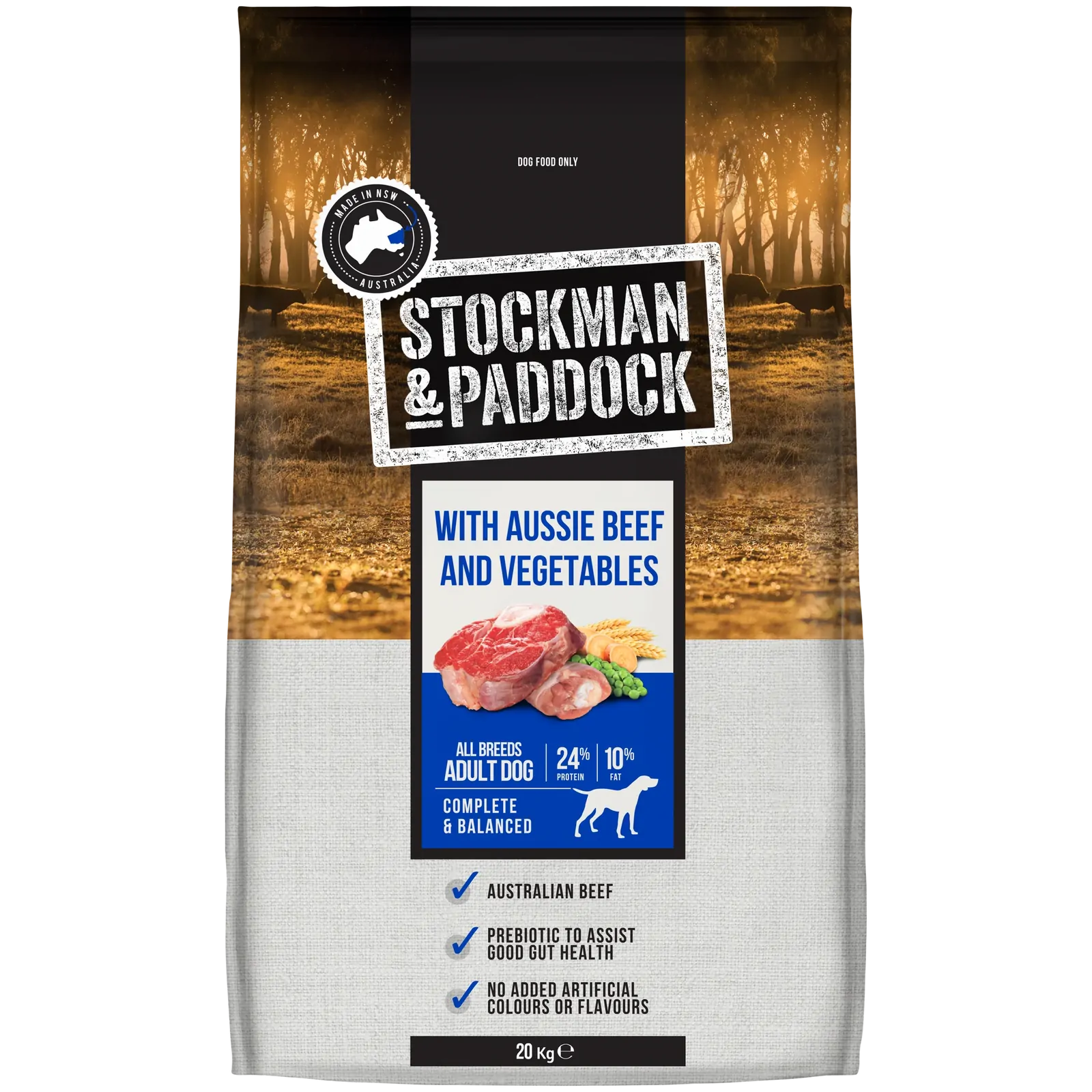 Stockman & Paddock Adult Beef And Vegetables Dry Food 20Kg