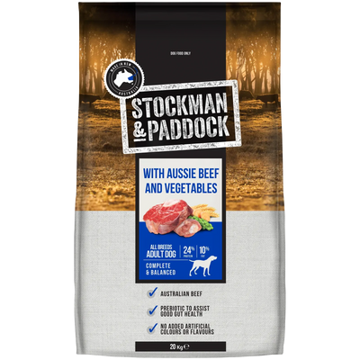 Stockman & Paddock Adult Beef And Vegetables Dry Food 20Kg