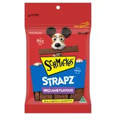 Schmackos Snacks Strapz Bbq Lamb 200G 8Pk (Om8) 