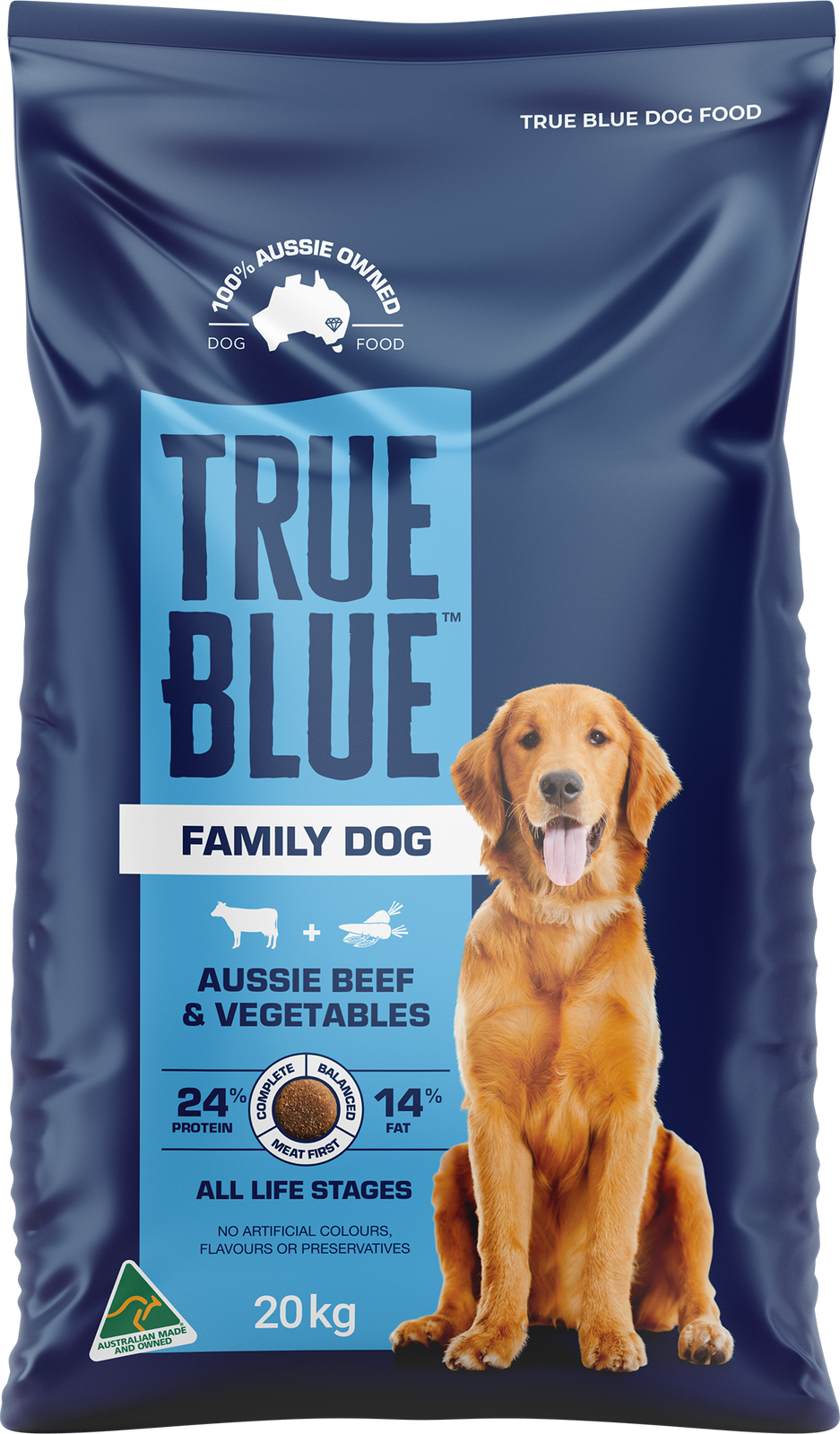 True Blue Family Dog Aussie Beef & Veg 20Kg 