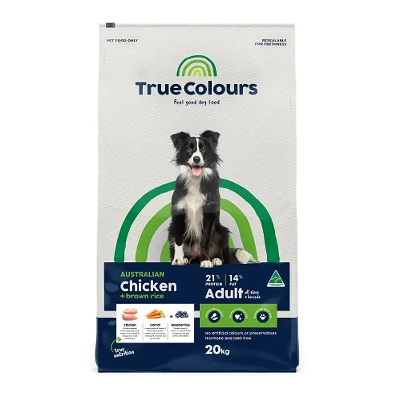 True Colours Adult Chicken & Brown Rice 20Kg True Colours