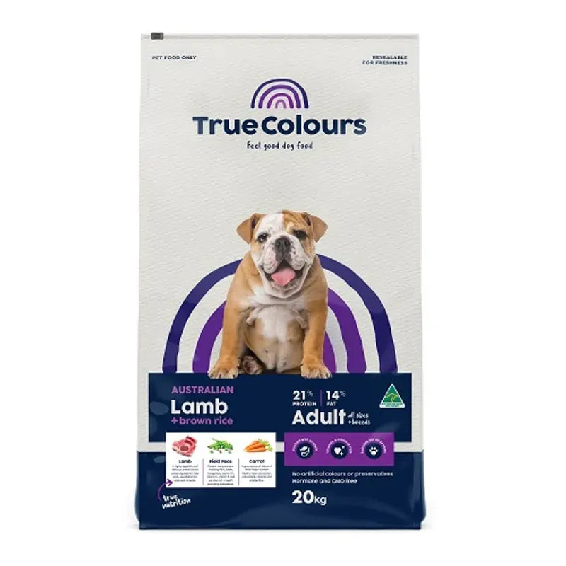 True Colours Adult Lamb & Brown Rice 20Kg