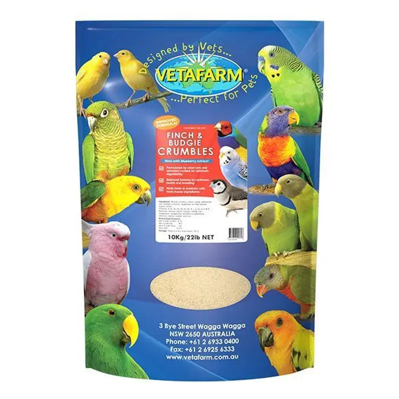 Vetafarm Finch & Budgie Crumbles 10Kg Vetafarm