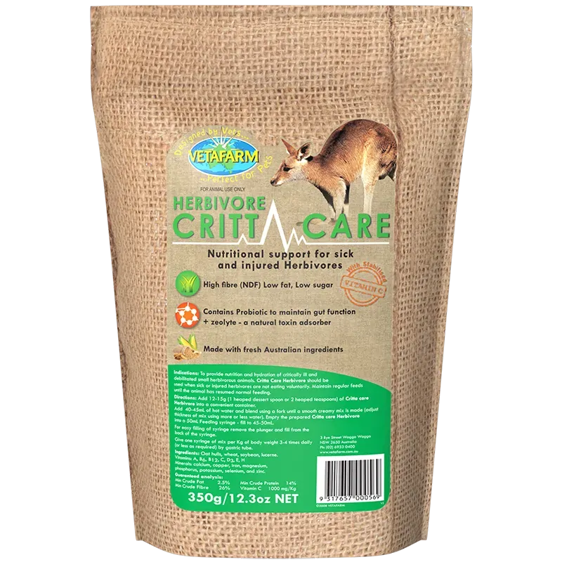 Vetafarm Herbivore Crittacare 350G Vetafarm