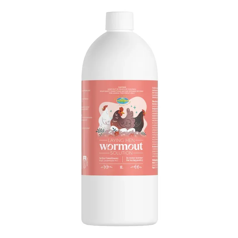 Vetafarm Laying Hen Wormout Solution 1L Vetafarm
