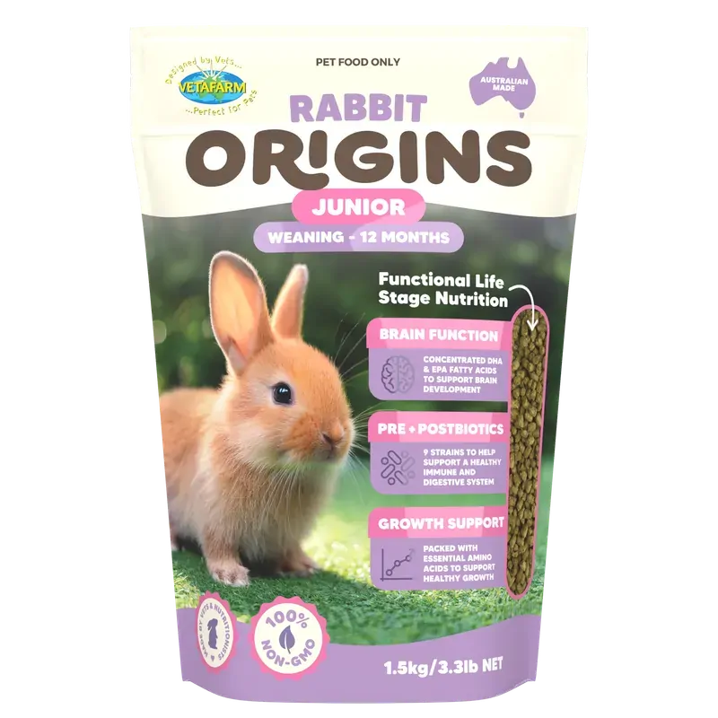 Vetafarm Rabbit Origins Junior 1.5Kg Vetafarm