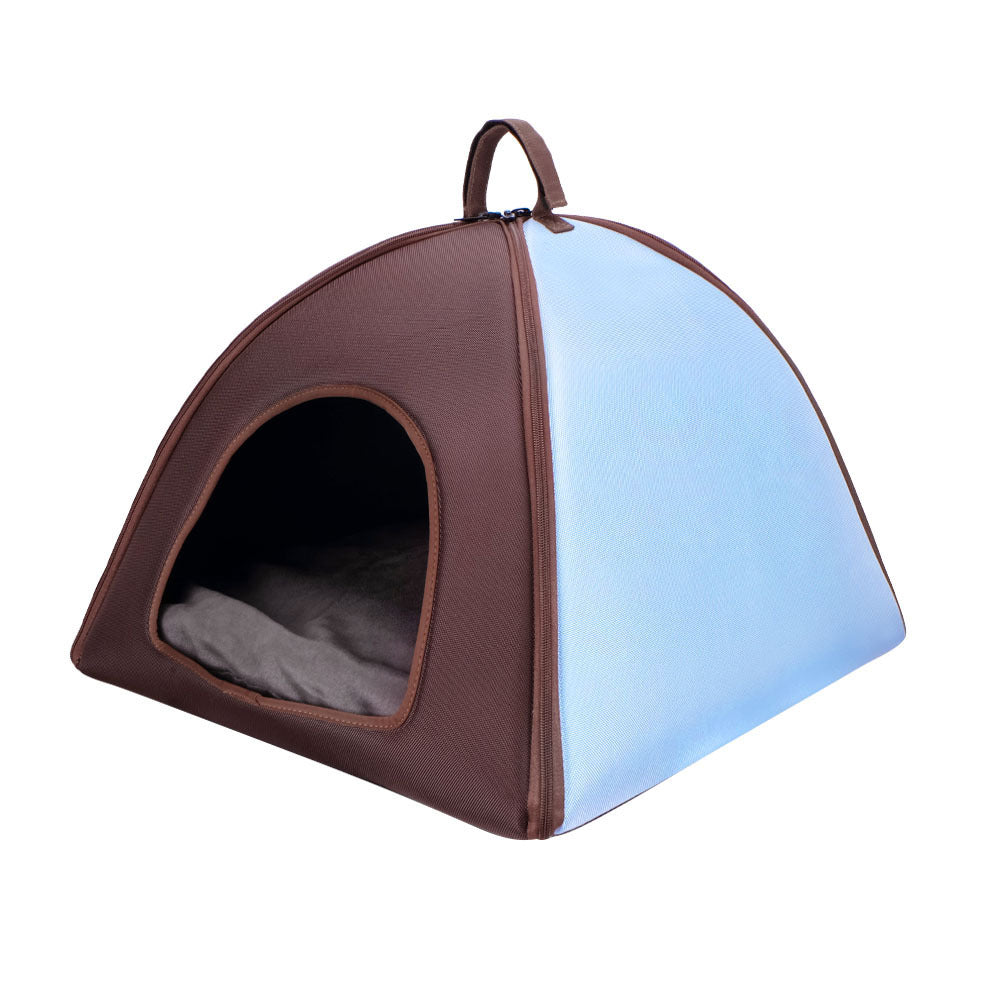 Ibiyaya Little Dome Pet Tent Bed for Cats and Small Dogs - Blue Ibiyaya