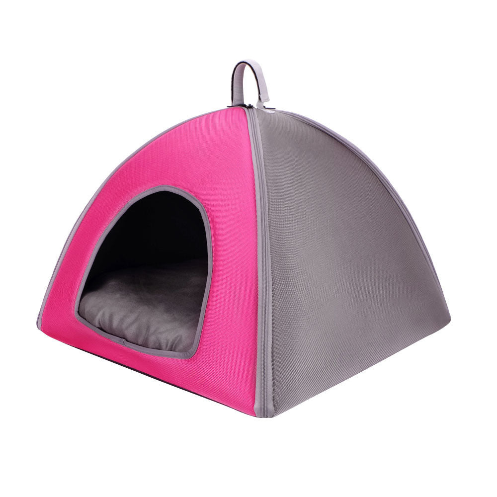 Ibiyaya Little Dome Pet Tent Bed for Cats and Small Dogs - Pink Ibiyaya