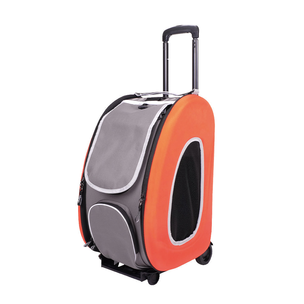 Eva Pet Carrier/Wheeled Carrier - Tangerine by Ibiyaya Ibiyaya