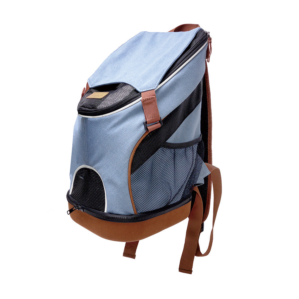 Denim Fun Lightweight Pet Backpack by Ibiyaya - New & Improved Ibiyaya