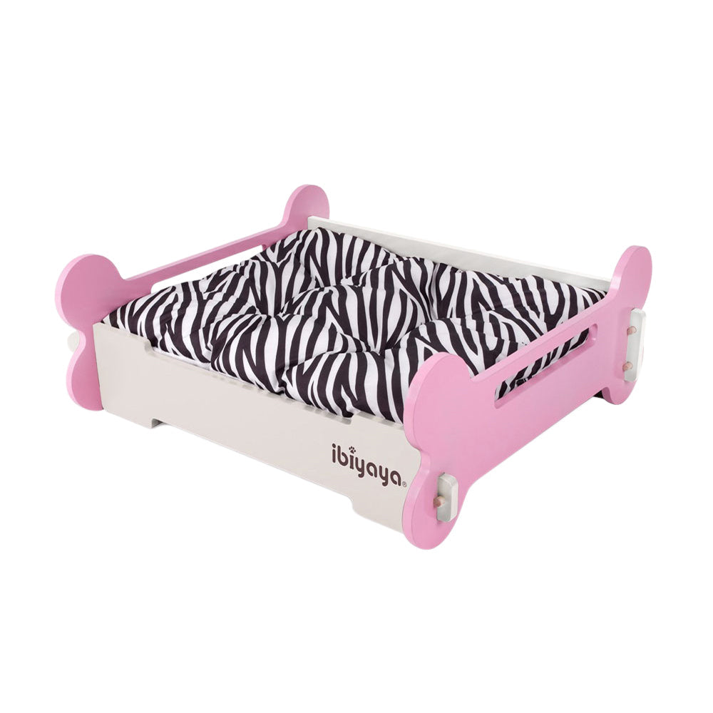 Bone-Bone Pet Bed (L) -  Pink/Cream by Ibiyaya Ibiyaya