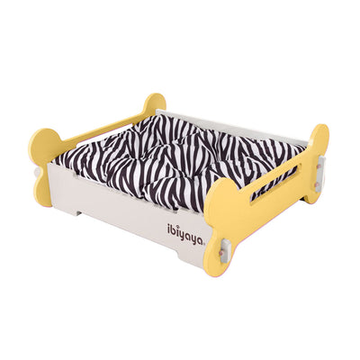 Bone-Bone Pet Bed (M) - Yellow/Cream by Ibiyaya Ibiyaya